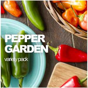 Hot & Sweet Pepper Garden Variety Pack | All-in-One Seed Collection | Assorted hot and sweet pepper seeds variety pack with multiple colorful pepper types